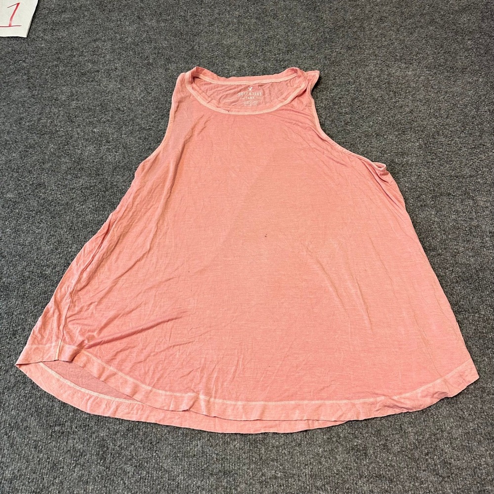 American Eagle Tank Womens XL Pink Viscose Soft & Sexy Flowy Scoop Neck Top